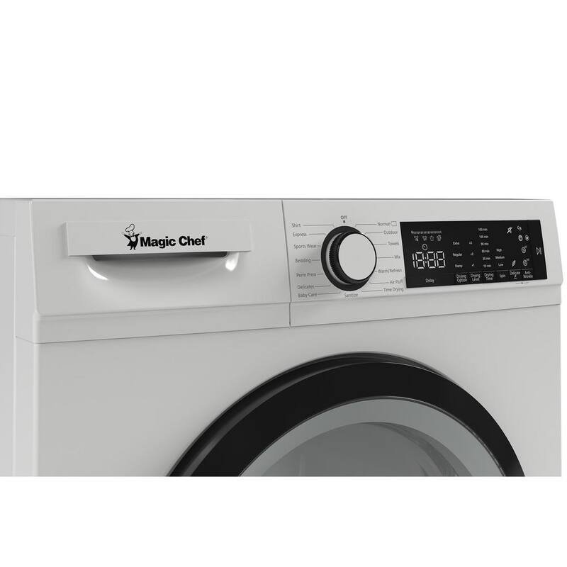 4.0 cu. ft. ventless, Condensing Front Load Stackable Electric Dryer, 24 in. in White