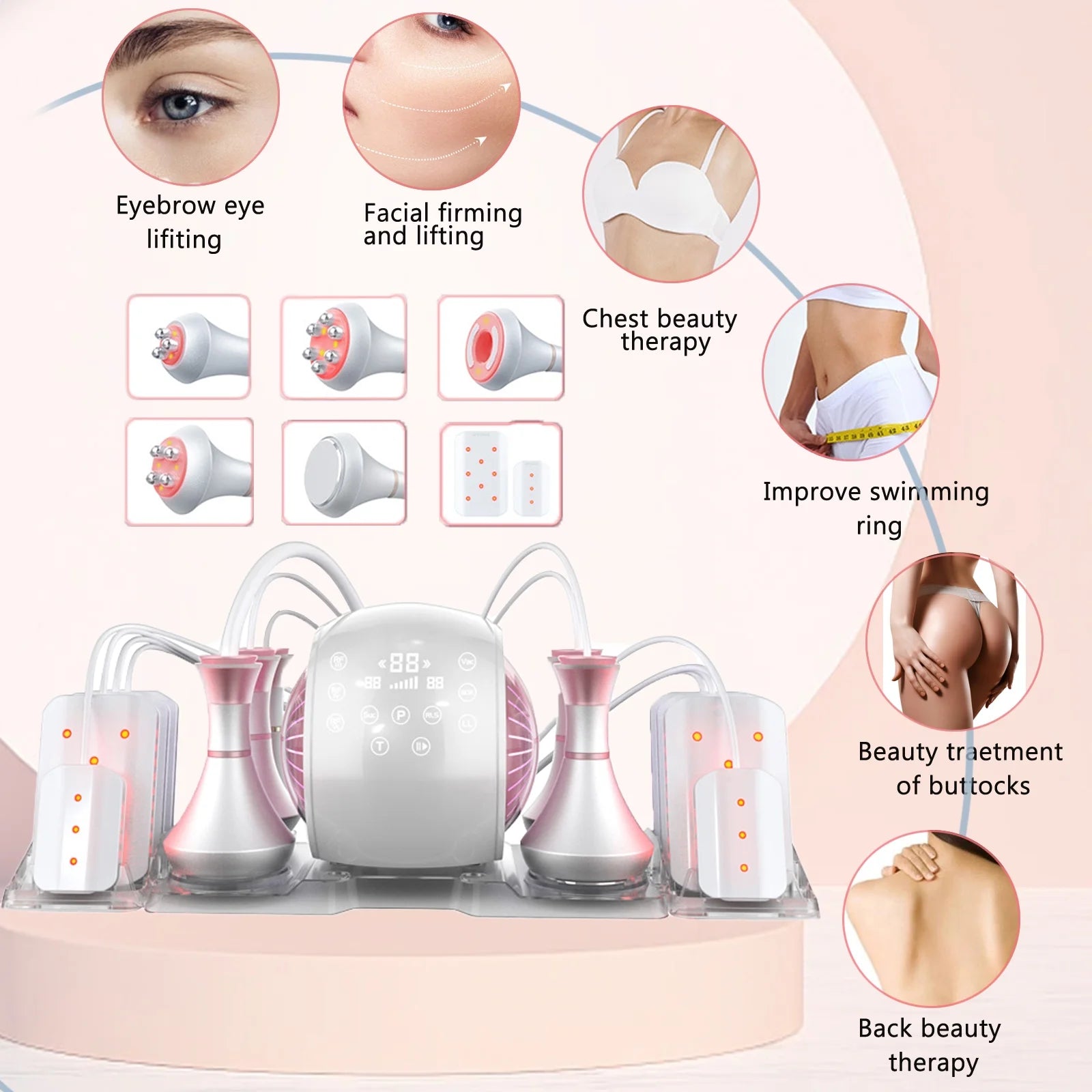 6 in 1 80K Slimming Cavitation Machine Facial Care Beauty Machine Slimming Shaping Messager Machine