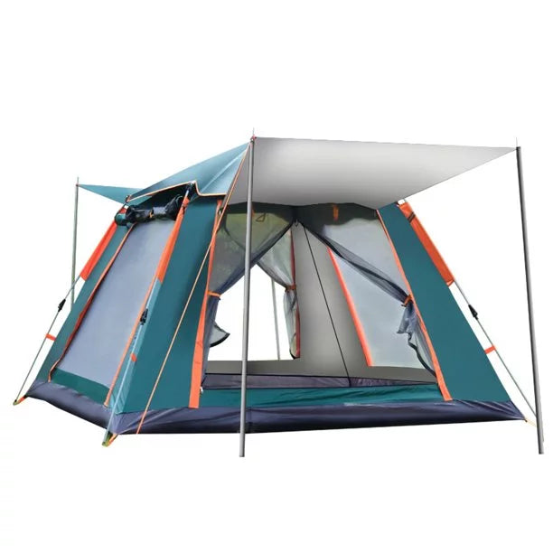 Dingrich Family Camping Tent for 4/5 Person Automatic Opening Instant Pop Up Hiking (Green)