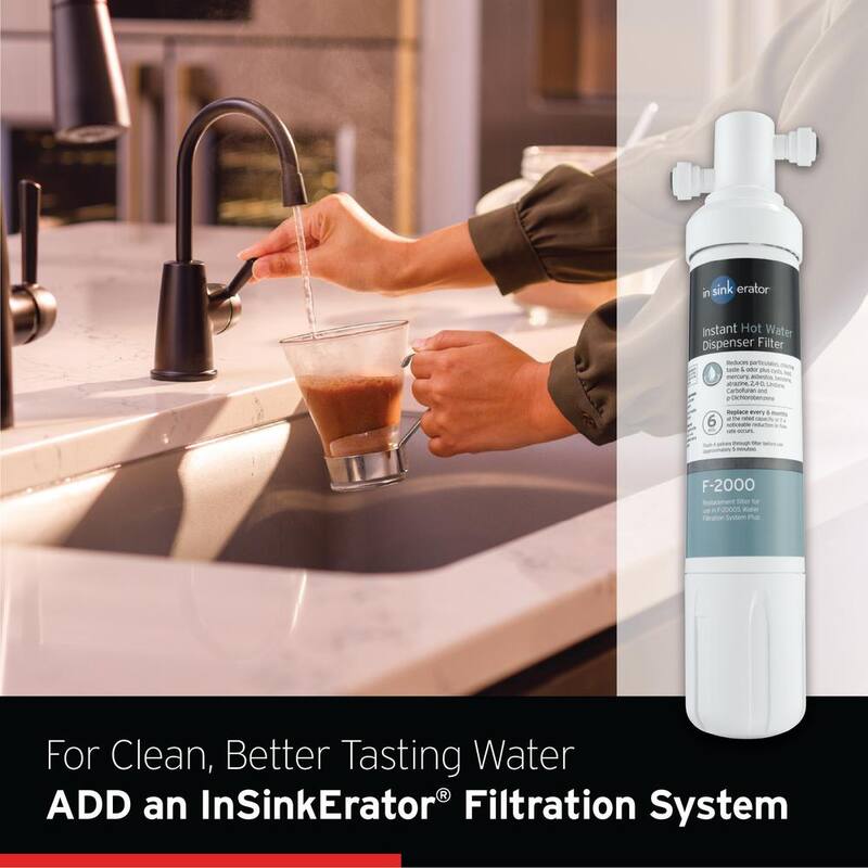 HOT250 Instant Hot Water Dispenser, Single-Handle Faucet in Chrome with Tank and Premium Filtration System