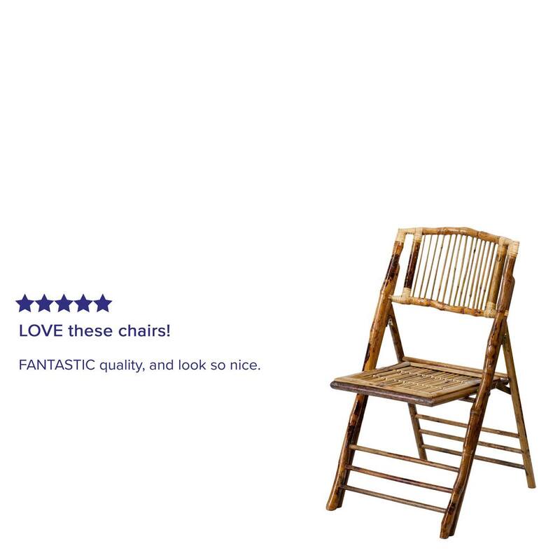 Bamboo Wood Folding Chair (4-Pack)