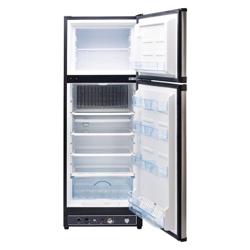 Off-Grid 23.5 in. 9.7 cu. ft. Propane Top Freezer Refrigerator in Stainless Steel
